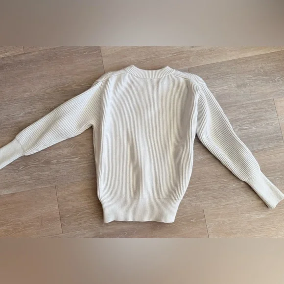 Women's Off-White Ribbed Sweater - Picture 2 of 2